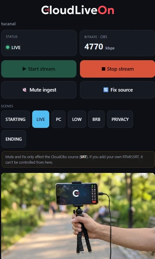 Your panel, exactly as it looks on a phone