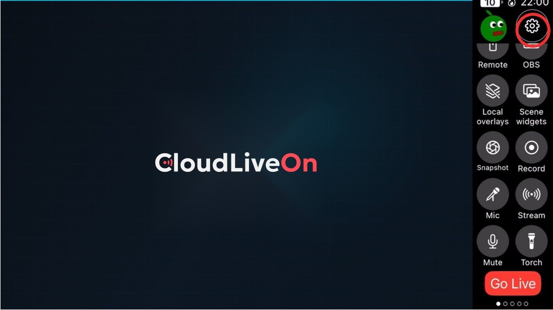 Abre los ajustes de stream